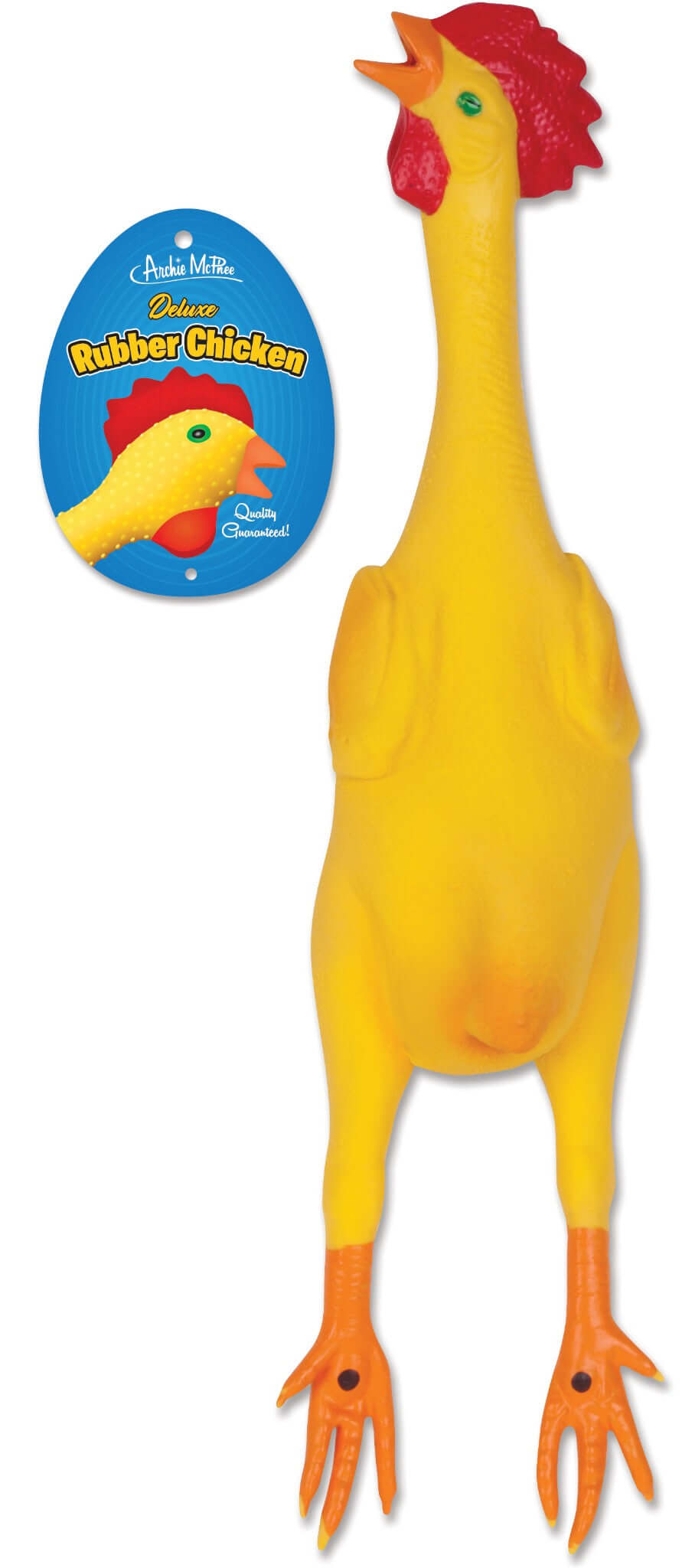 Rubber Chicken Rocker DELUXE RUBBER CHICKEN - Classic Fun Gag Joke – Giggle Novelties