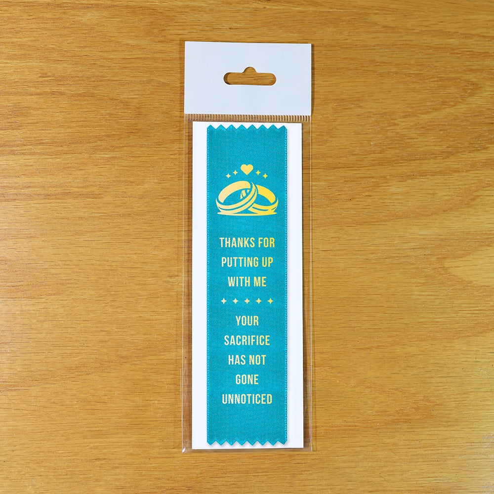 🏆“Thanks For Putting Up With Me” 😂 Appreciation Award Ribbon 🎁 Gag Gift Prize