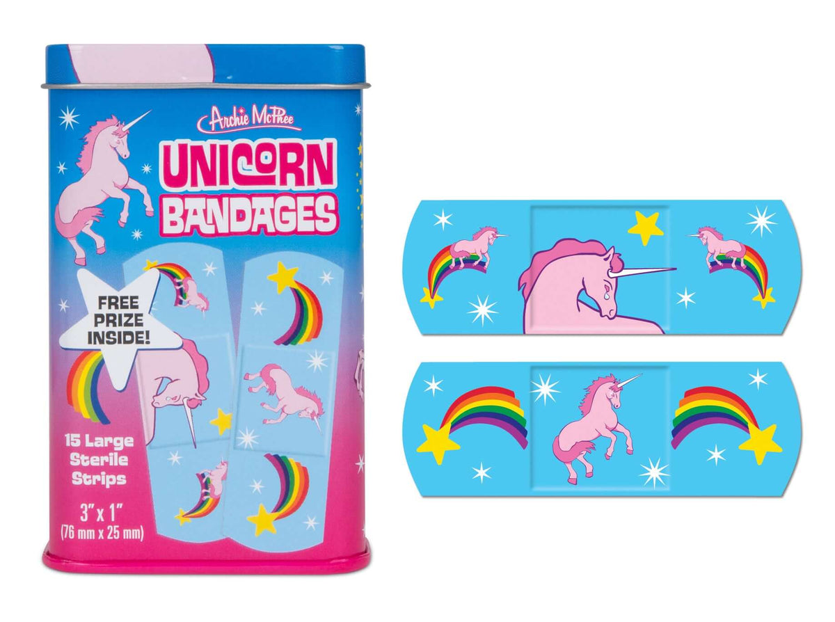 Enchanted Unicorn Bandages in Cute Collectible Tin - Band-Aids  Archie McPhee