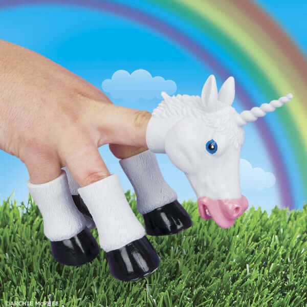 HANDICORN - Magical Unicorn Finger Tiny Hands Puppet Toy - Archie McPhee