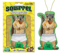 SQUIRREL IN UNDERPANTS Car Air Freshner (Forest Fresh Scent) - Archie McPhee