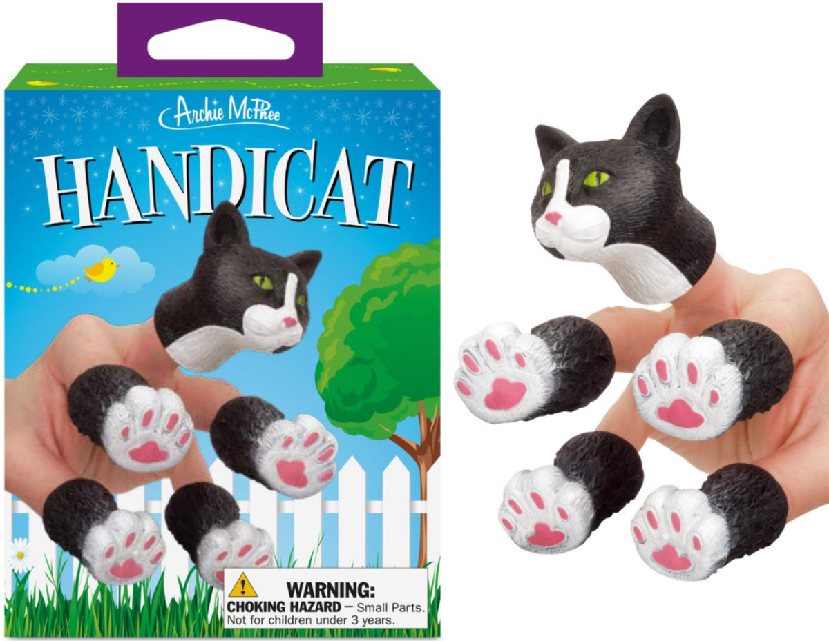 HANDICAT - Cat Finger Tiny Hands Puppet Funny Toy - Archie McPhee