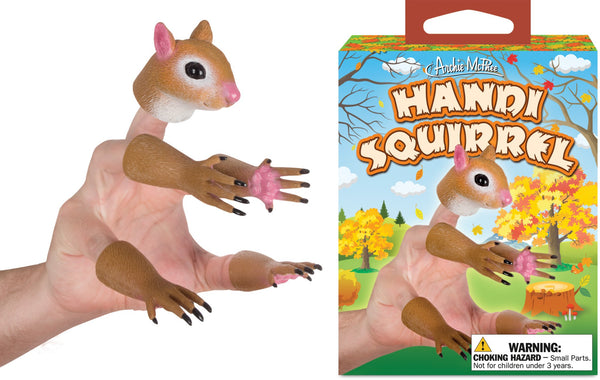 HANDISQUIRREL- Squirrel Finger Tiny Hands Puppet Office Toy - Archie McPhee