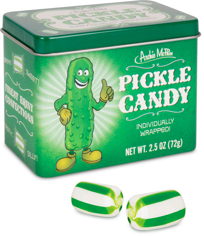 Pickle Flavored Candy - Cool Retro Tin Gift Box - Archie McPhee