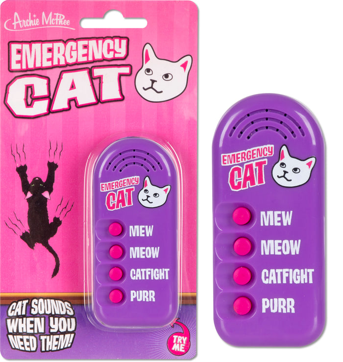 EMERGENCY CAT - Handheld Sound Machine Noise Maker Gag Toy - Archie McPhee