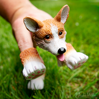 HANDICORGI - Corgi Puppy Dog Finger Tiny Hands Puppet Office Toy - Archie McPhee