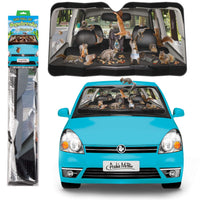 Car Full Of Squirrels Auto Sunshade - Funny Gag Joke - Archie McPhee