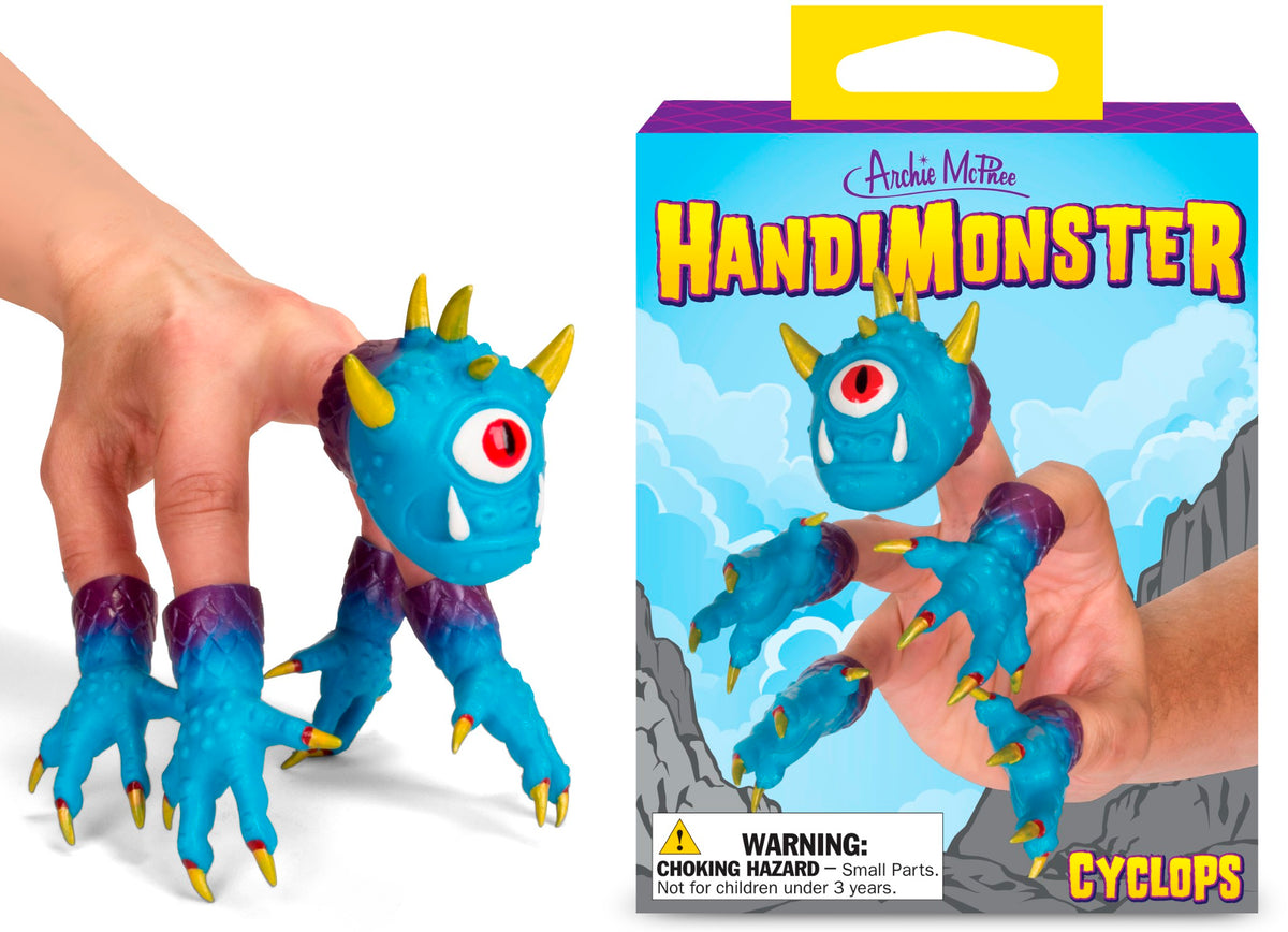 HANDIMONSTER - Cyclopes Monster Finger Tiny Hands Puppet Toy - Archie McPhee