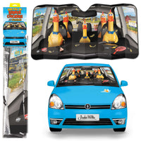 Car Full of Rubber Chickens Auto Sunshade - Funny Gag Joke - Archie McPhee