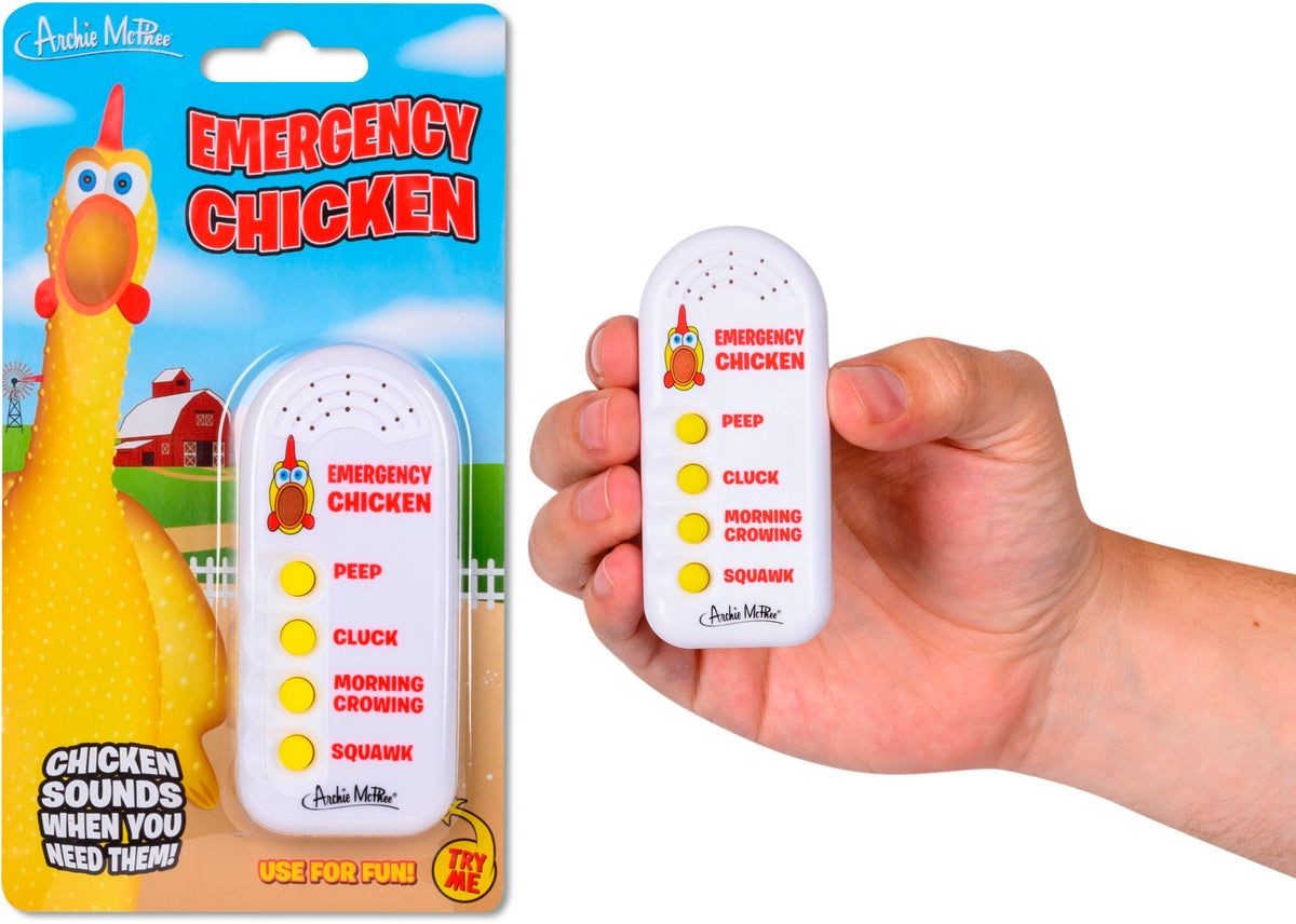 EMERGENCY CHICKEN - Handheld Sound Machine Noise Maker - Archie McPhee