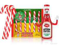 KETCHUP Candy Canes - GROSS NASTY! Gag Prank Joke Christmas Gift - Archie McPhee