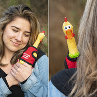 EMOTIONAL SUPPORT CHICKEN - Loud Squeaking Classic Gag Toy - Archie McPhee