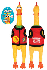 EMOTIONAL SUPPORT CHICKEN - Loud Squeaking Classic Gag Toy - Archie McPhee