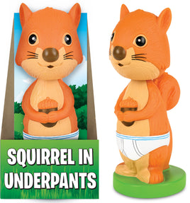SQUIRREL IN UNDERPANTS Nooder Bobble Head Shaking Car Dashboard - Archie McPhee