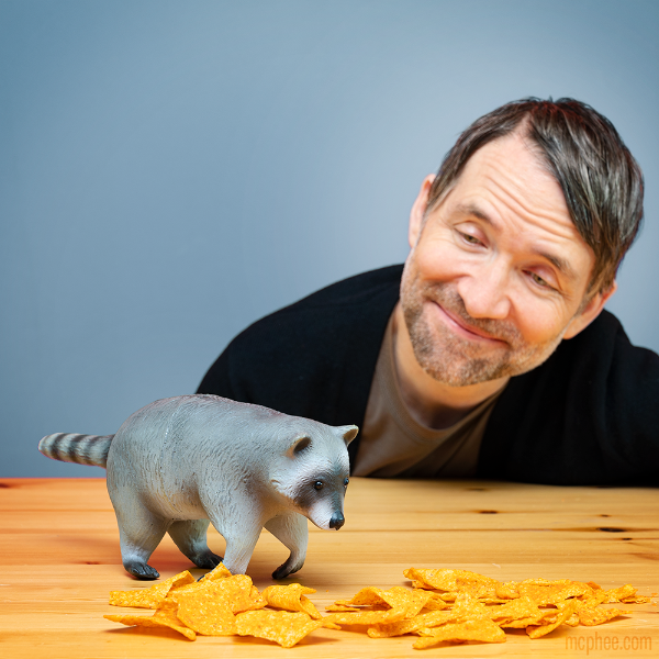 Archie Racoon BABY RACOON Buddy Figure - Your New Hang Out Office Friend – Giggle ...