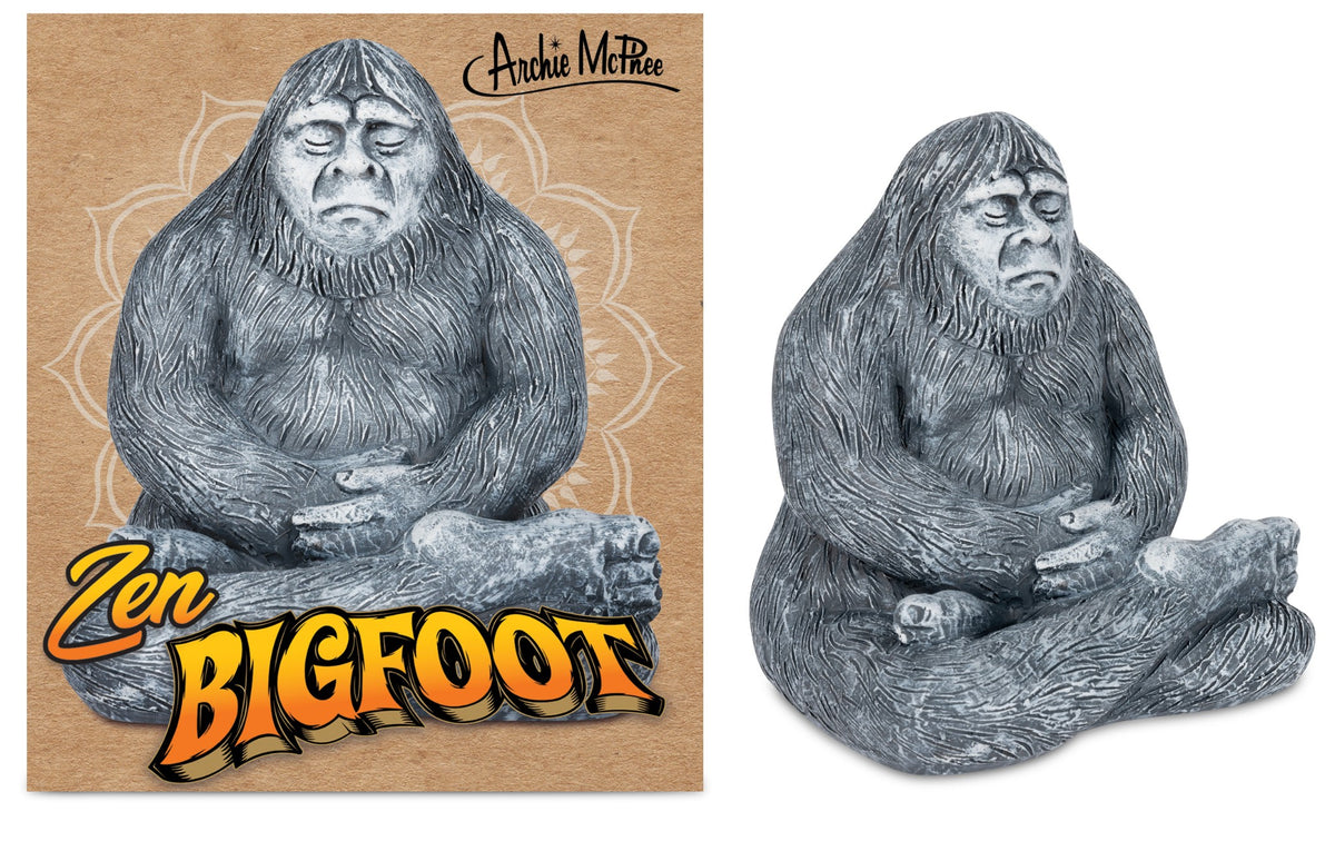 ZEN BIGFOOT Garden Sasquatch Polystone Statue Home Office Desk - Archie McPhee