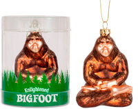 Enlightened Bigfoot Ornament - Holiday Christmas Hand-Blown Glass ®Archie McPhee