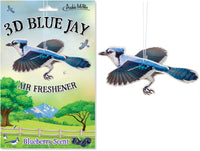 3D BLUE JAY Bird Car Air Freshener -  (Blueberry Scent) - Archie McPhee