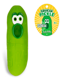 SQUEAK PICKLE - Squeaking Sounds Stress Squeeze Gag Gift Toy - Archie McPhee