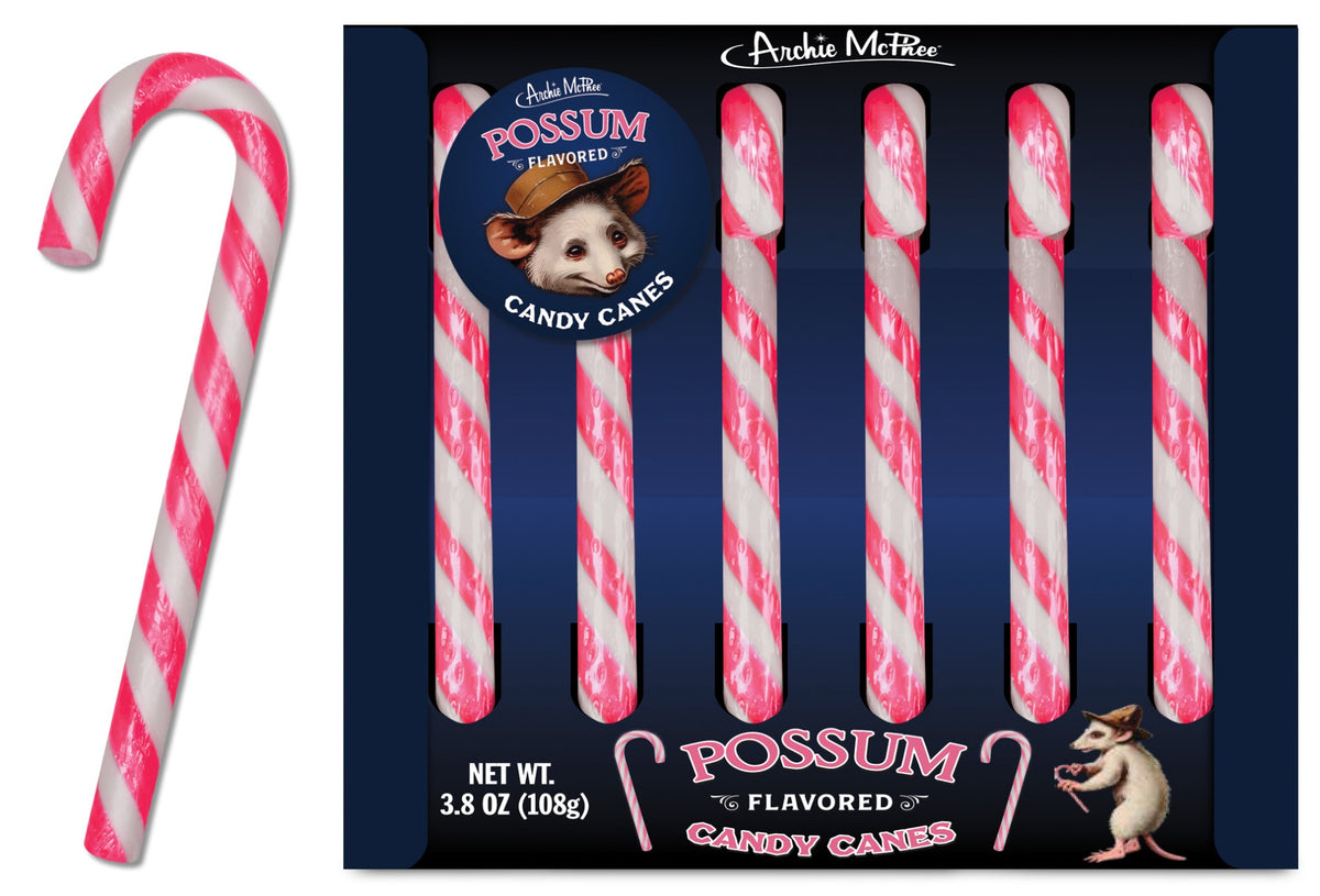 POSSUM Flavored Candy Canes - NASTY! Gag Prank Joke Christmas - Archie McPhee