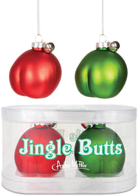 Jingle Butts Ornaments - Chriistmas Holiday Art Hand-Blown Glass ® Archie McPhee