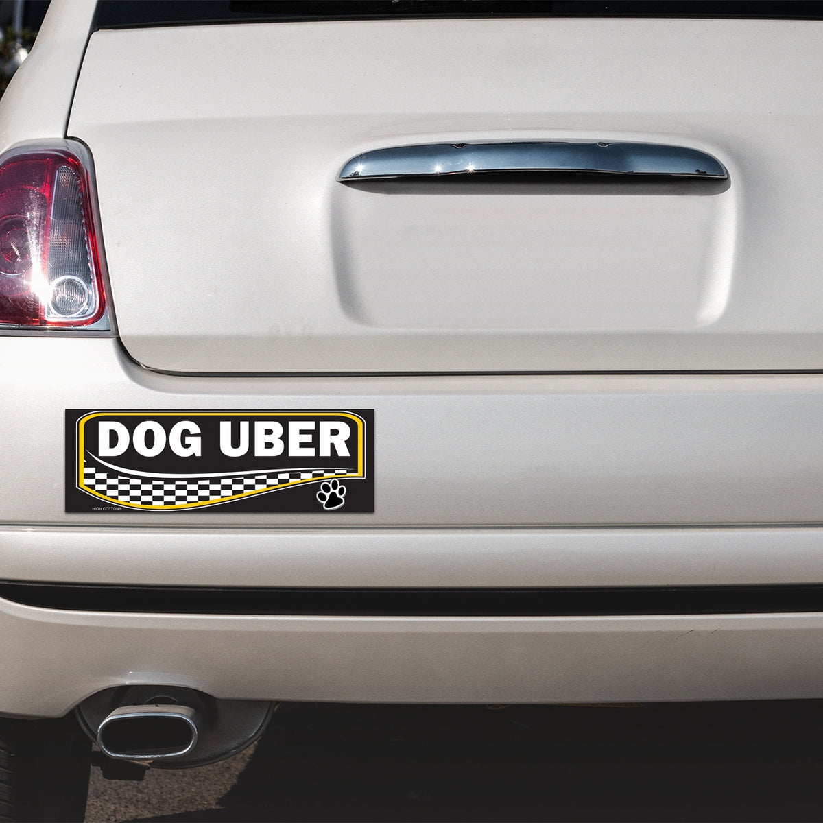 🚖 "DOG UBER" 🐶 🏁 Funny Bumper Car Fridge Magnet - Made in USA