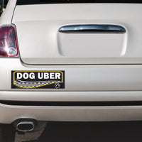 🚖 "DOG UBER" 🐶 🏁 Funny Bumper Car Fridge Magnet - Made in USA
