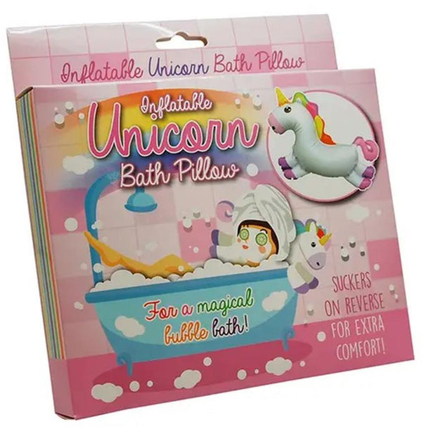 Almohada inflable para bañera de baño con unicornio mágico, diversión para el baño de burbujas para niños.