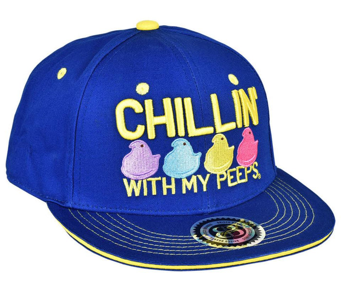 CHILLIN' WITH MY PEEPS Snapback Hat - Retro Trucker Embroidered Skater Ball Cap