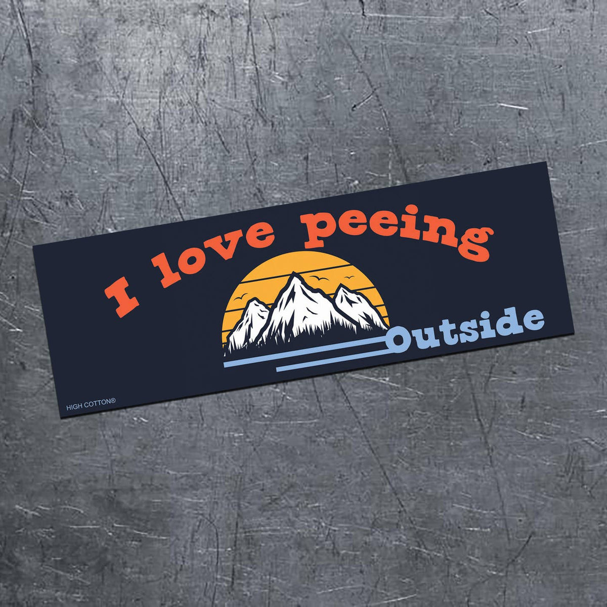 "I Love Peeing Outside" 🌲 🗻 Funny Bumper Car Fridge Magnet - Made in USA