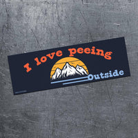 "I Love Peeing Outside" 🌲 🗻 Funny Bumper Car Fridge Magnet - Made in USA