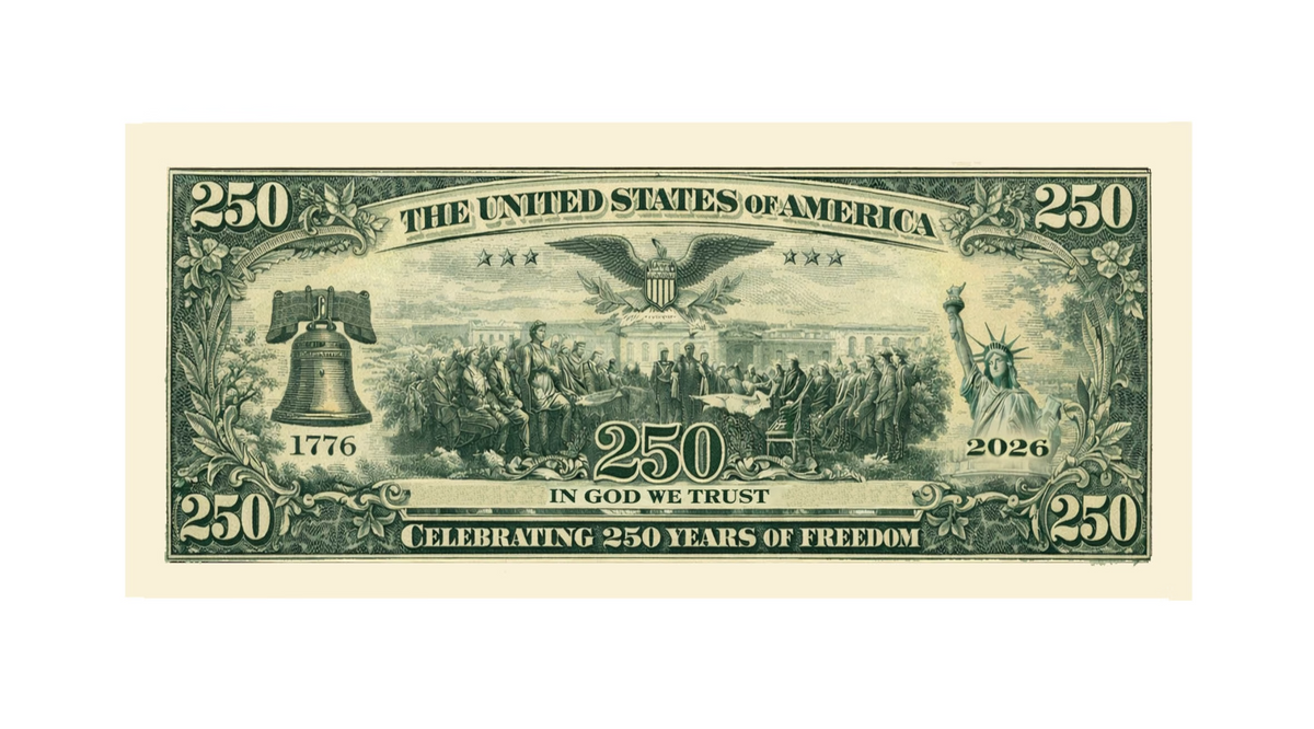 1000 U.S. Semiquincentennial 250th Anniversary Commemorative Money Bill Banknote