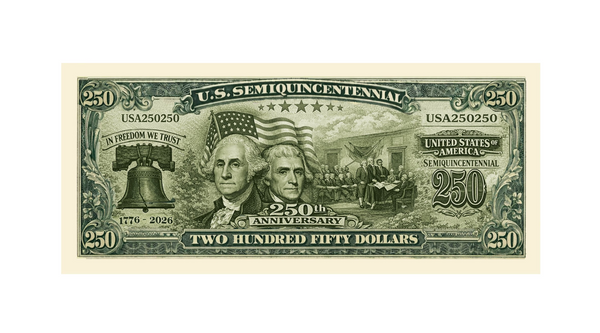 1000 U.S. Semiquincentennial 250th Anniversary Commemorative Money Bill Banknote