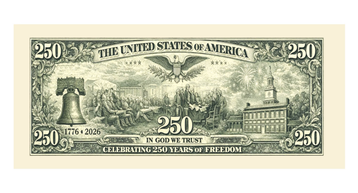 1000 Donald Trump U.S. 250th Anniversary Commemorative Money Bill Banknote