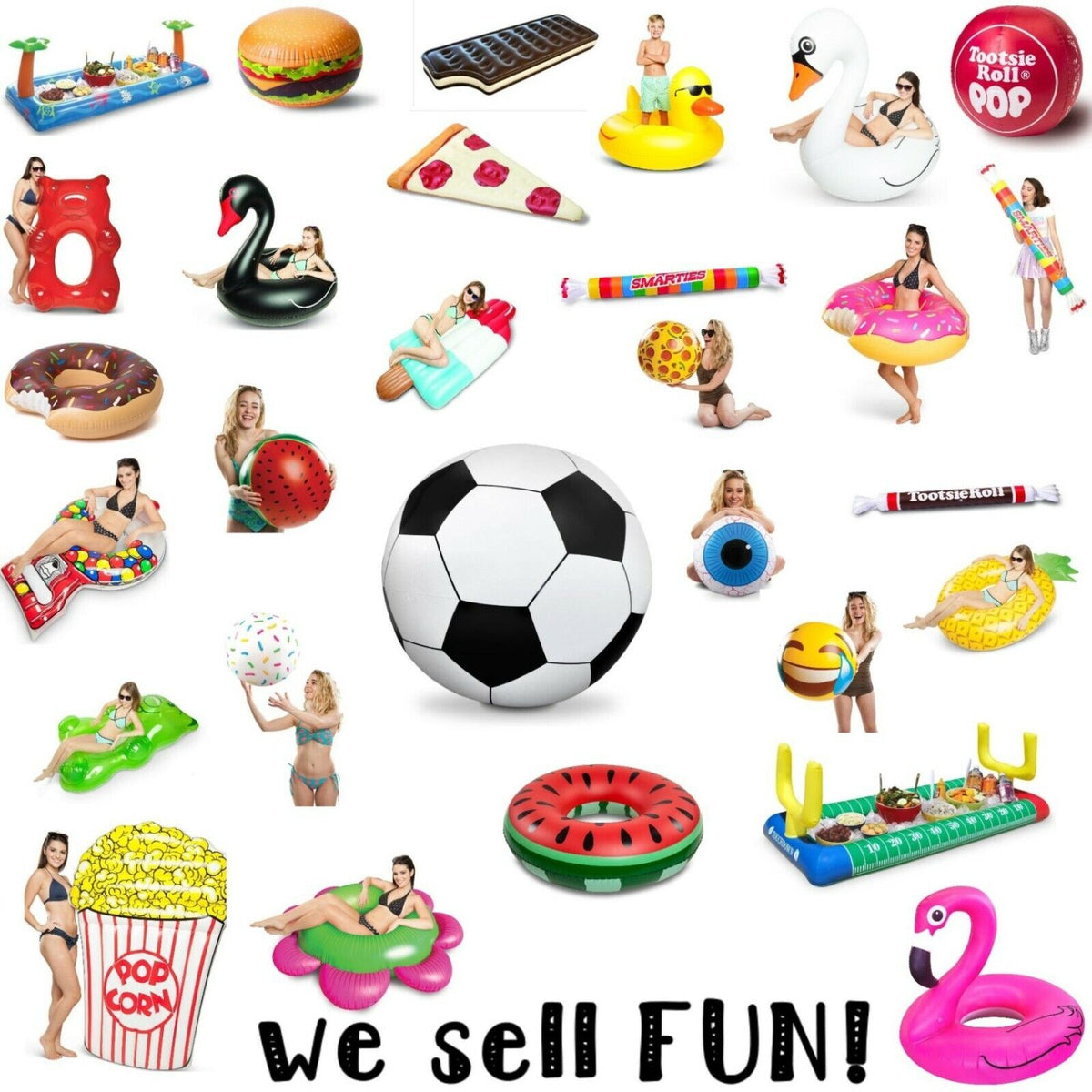 12 Ice Cream Cone Inflatable ~ HUGE 3 FEET ~ Party Supplies Wholesale Set (1 dz)