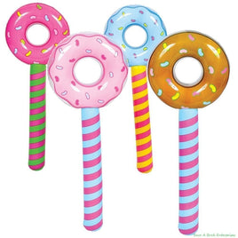 4 Succionadores de Piruletas Inflables Cumpleaños donut agujeros Wonka CANDYLAND san valentín