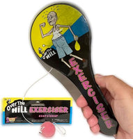 OVER THE HILL EXERCISER Machine Paddle Ball Retirement Birthday Gift Joke Prank