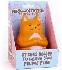 Meow-Ditation Cat Kitty Stress Fidget Toy Large Stress Relief  ~ Funny  Gift