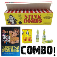 36 bombas fétidas + 1 paquete de polvo para picazón – COMBO GaG Prank Joke Set