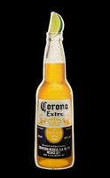 Corona Extra Metal Tin Beer Bottle Bar Pub Sign 23” X 5” with Lime Mancave Room