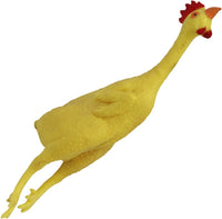 1 poulet en caoutchouc extensible 8" GAG cadeau extensible à presser anti-stress jouet fête