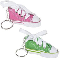 Lot of 120 Canvas Sneaker Tennis Basketball Shoe Keychain Party Prize Favors