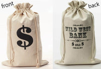 Bolsa de dinero de ladrón del Salvaje Oeste, bolsa de saco, accesorio de disfraz occidental de forajido