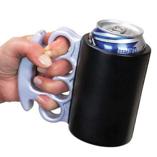 Brass Knuckles Beer Soda - Support refroidisseur en mousse Koozie Coosie Coozie - Funny GaG