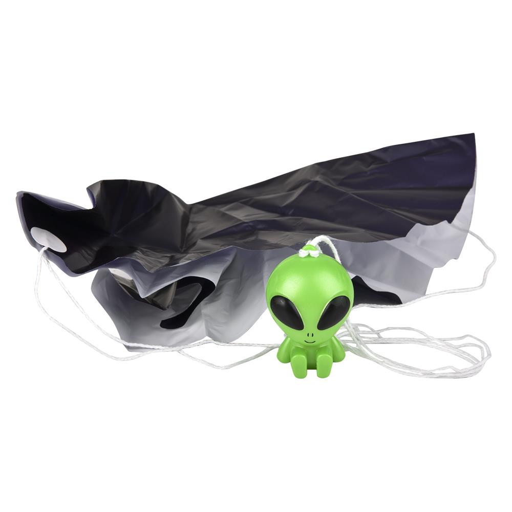 4 pièces-parachutiste extraterrestre vert galactique de 1.75 pouces-cadeaux de jouets pour enfants en parachute OVNI