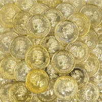 3600 pièces d'or en plastique coffre au trésor de pirate jouer de l'argent cadeaux de fête d'anniversaire