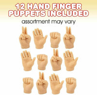 12 Tiny Hand Finger Trick Realista Marioneta Suave Mini GaG Rock Papel Tijera Juguete