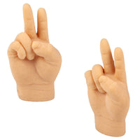 12 Tiny Hand Finger Trick Realistic Soft Puppet Mini GaG Rock Paper Scissor Toy