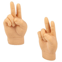 12 Tiny Hand Finger Trick Realista Marioneta Suave Mini GaG Rock Papel Tijera Juguete