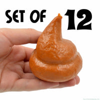 12 Squeeze Poop Turds - Stretchable Squeeze Stress Relief Party Gag Toy's